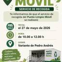 Punto Limpio Extraordinario en Pedro Andrés. Miércoles 27 de Mayo